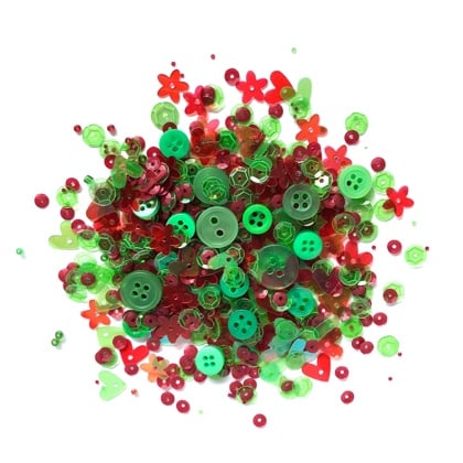 Shaker Mix Embellishments - Holiday Wreath