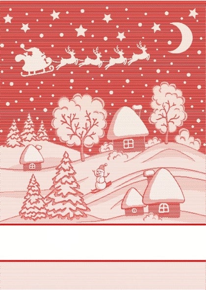 Trapo de cocina - Snow Lurex - Rojo