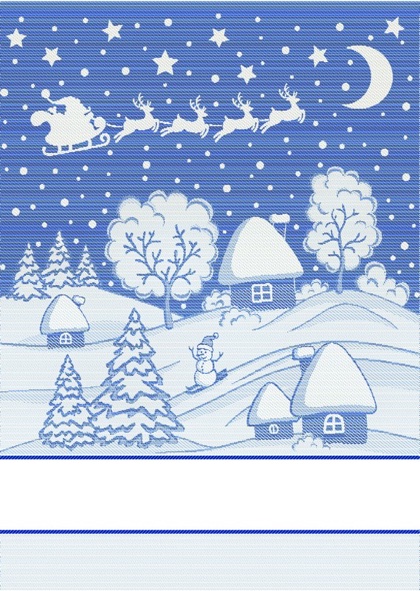 Trapo de cocina - Snow Lurex - Azul