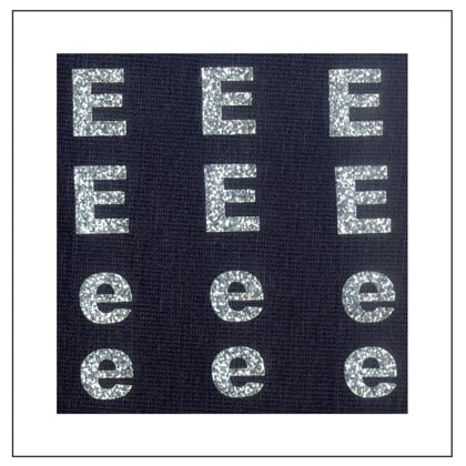 Letras brillantes - \"E\" \"e\"