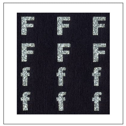 Letras brillantes - \"F\" \"f\"