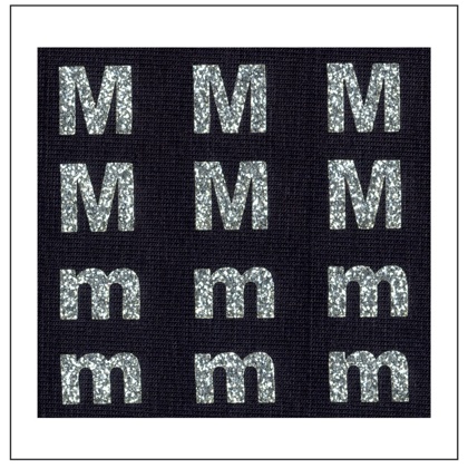 Letras brillantes - \"M\" \"m\"