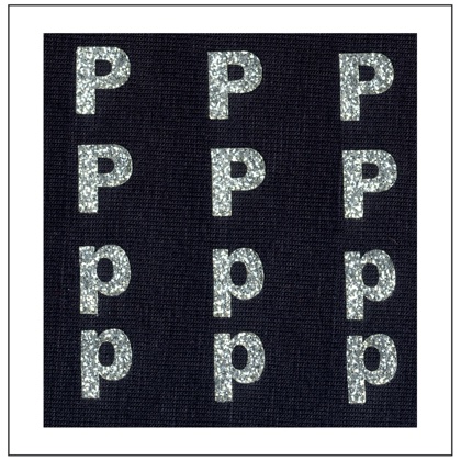 Letras brillantes - \"P\" \"p\"