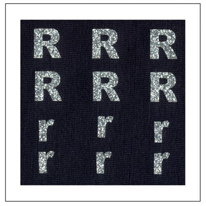 Letras brillantes - \"R\" \"r\"