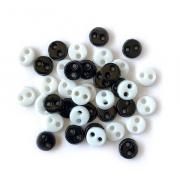 Botones pequeños - Blanco y negro Micro 1811