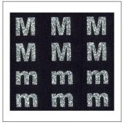 Letras brillantes - "M" "m"