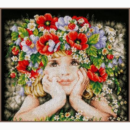 Niña con flores