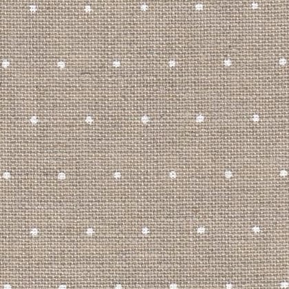 Lino Cashel 28ct - Natural con mini puntos blancos