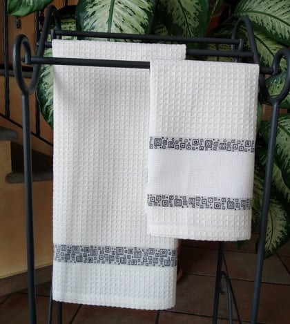 Pareja de toallas - Panal - Antracita