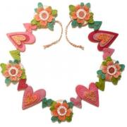 Kit fieltro Guirnalda de flores y corazones