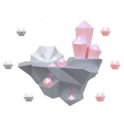 Island with Crystals - Kit de papercraft