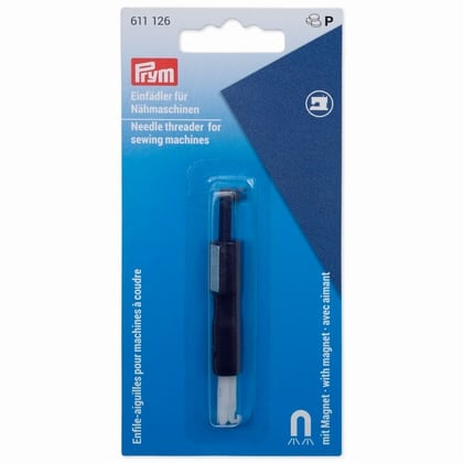 Enhebrador para máquinas de coser, con imán