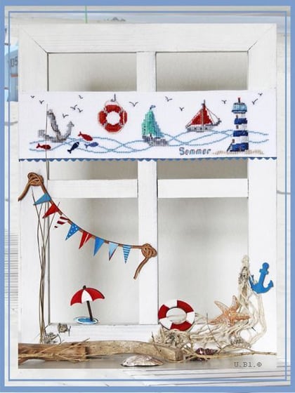 Ventana decorativa - blanco satinado