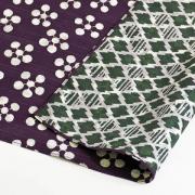 Fuku Furoshiki - Japanese Apricot/Pine and Bamboo Purple/Green