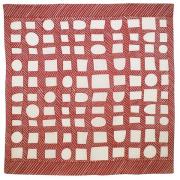 Nobuyuki Takai Linen Furoshiki - Shapes and Lines Red