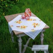 Mesa de centro - Mariposas y flores naranjas