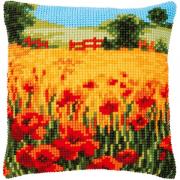 Almohada: Paisaje de amapolas