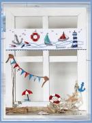 Ventana decorativa - blanco satinado
