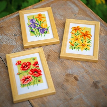 Flores de verano - Juego de 3