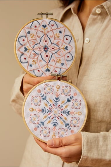 Mandala meditativo - Duo Kit punto de cruz