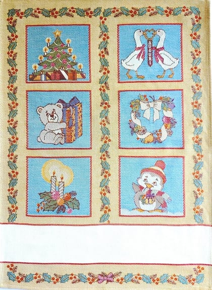 Trapo de cocina - Navidad en color - Decoraciones - Oro