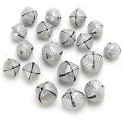 Campanas de Navidad - Plata Glitter