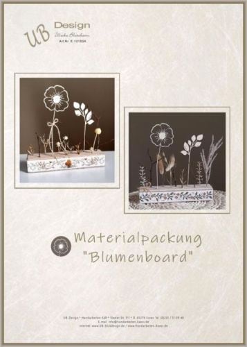 Blumenboard - Tableta de madera con flores
