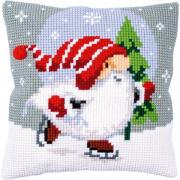 Almohada: Gnomo de navidad sobre hielo