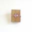 Alfileres cabeza de vidrio y caja de madera de cerezo - Rosa