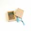 Alfileres cabeza de vidrio y caja de madera de cerezo - Verde