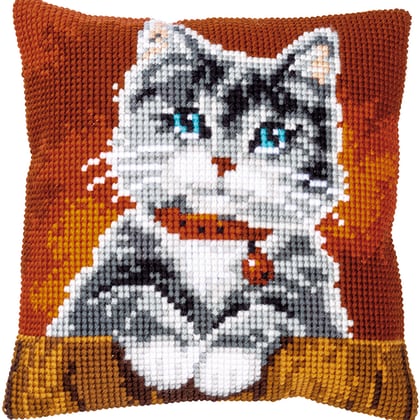 Almohada: Gato con collar