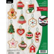 Kit de decoración de fieltro - Gingerbread Santa
