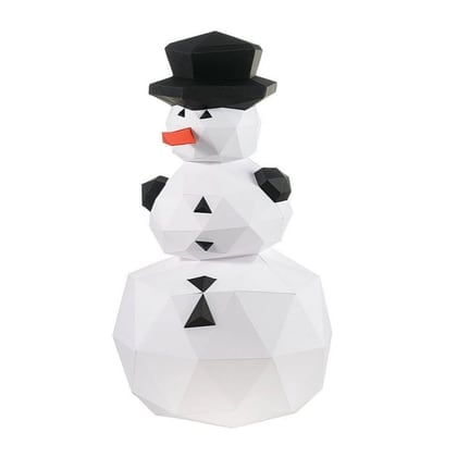 Monigote de nieve - Kit de papercraft