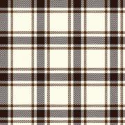 Tartan - Black and Brown on White