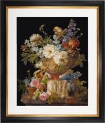 Still Life with Flowers in a Alabaster Vase - Negro - Aida