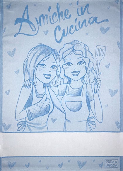 Trapo de cocina - Novias En La Cocina - Azul Claro