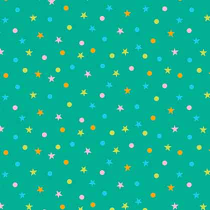 Lunares y estrellas (verde)