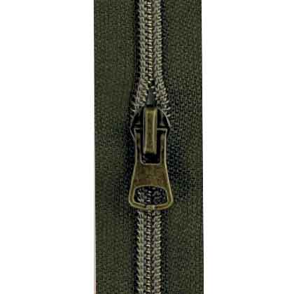 Cremallera espiral verde militar  (733)