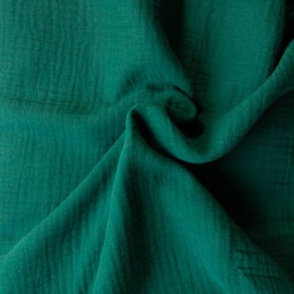 Doble Gasa de algodón orgánico - Verde esmeralda