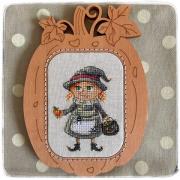 Sun Cross-Stitch Kit with Wooden Frame