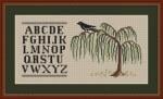 Crow On A Willow Tree AlphabetSampler