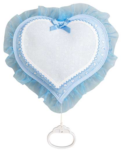 Cinta Neonato Caja de Musica - Corazón - Azul Cielo