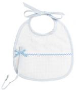 Babero - Pois 3D - Porta Chupete - Azul Cielo