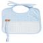 Babero Rectangular - Pois 3D - Porta Chupete - Azul Cielo