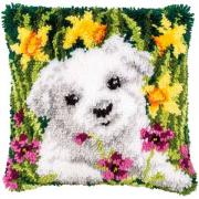 Westie y narcisos