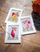 Tarjetas de felicitaciones: Conejos de Pasqua - Juego de 3