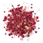Lentejuelas y botones en caja - My Valentine