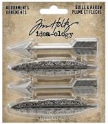 Idea-Ology Adornos de metal - Plumas y flechas
