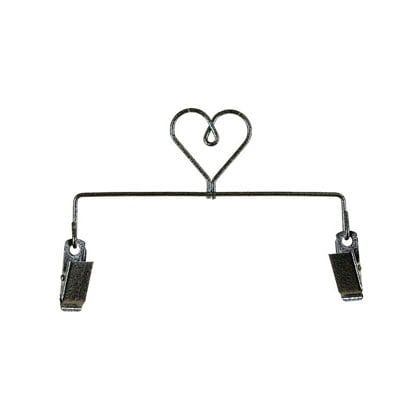 Soporte para bordados - Heart Charcoal 6\"