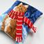Almohada: Gato con bufanda